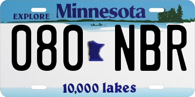 MN license plate 080NBR
