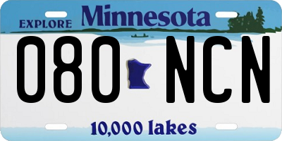 MN license plate 080NCN