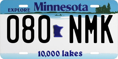 MN license plate 080NMK