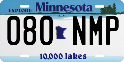 MN license plate 080NMP