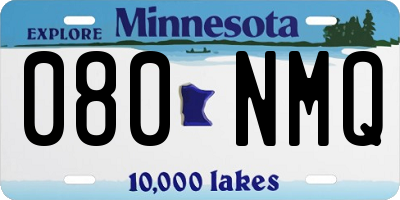 MN license plate 080NMQ