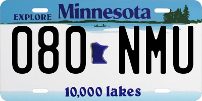 MN license plate 080NMU
