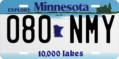 MN license plate 080NMY