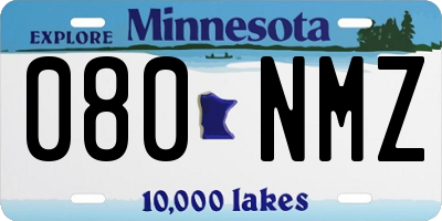 MN license plate 080NMZ