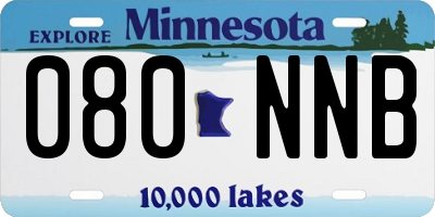MN license plate 080NNB