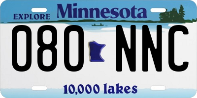 MN license plate 080NNC