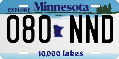 MN license plate 080NND