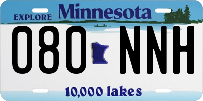 MN license plate 080NNH
