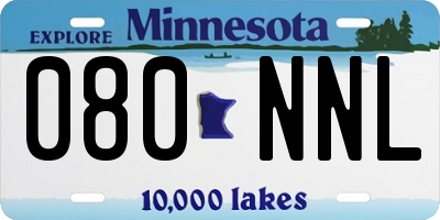 MN license plate 080NNL