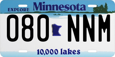 MN license plate 080NNM