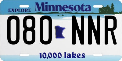MN license plate 080NNR