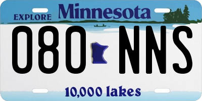 MN license plate 080NNS