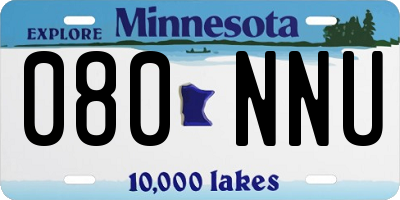 MN license plate 080NNU