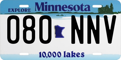 MN license plate 080NNV