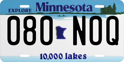 MN license plate 080NOQ