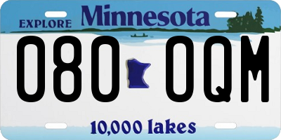 MN license plate 080OQM
