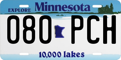 MN license plate 080PCH