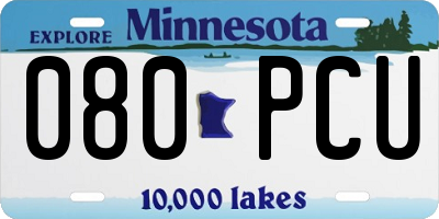 MN license plate 080PCU