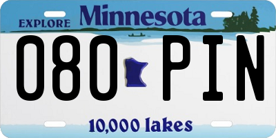 MN license plate 080PIN