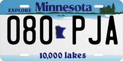 MN license plate 080PJA