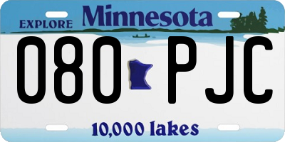 MN license plate 080PJC