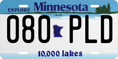 MN license plate 080PLD