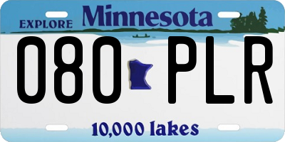 MN license plate 080PLR