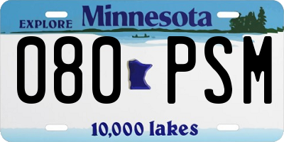 MN license plate 080PSM
