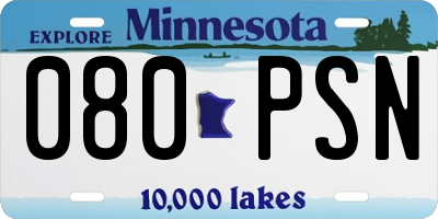 MN license plate 080PSN