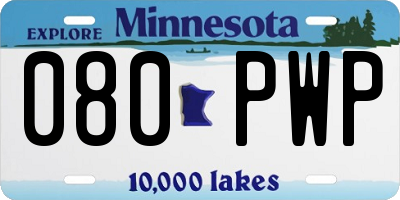 MN license plate 080PWP