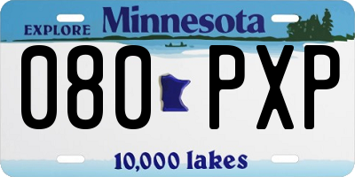 MN license plate 080PXP