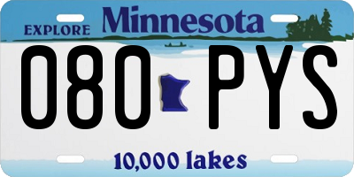 MN license plate 080PYS