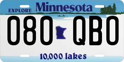MN license plate 080QBO
