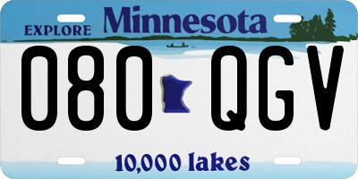 MN license plate 080QGV