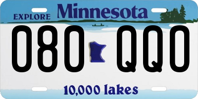 MN license plate 080QQO