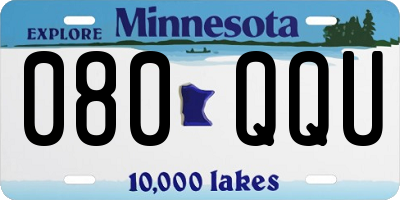 MN license plate 080QQU