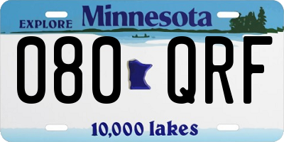 MN license plate 080QRF