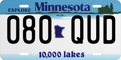 MN license plate 080QUD