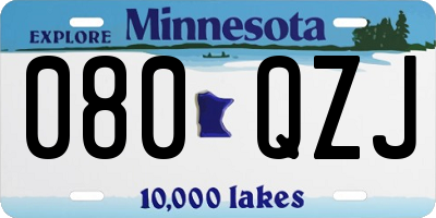 MN license plate 080QZJ