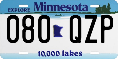 MN license plate 080QZP