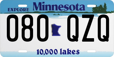 MN license plate 080QZQ
