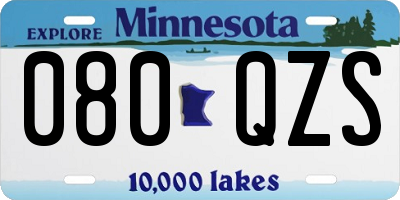 MN license plate 080QZS