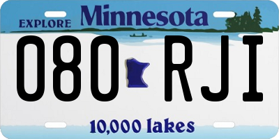 MN license plate 080RJI