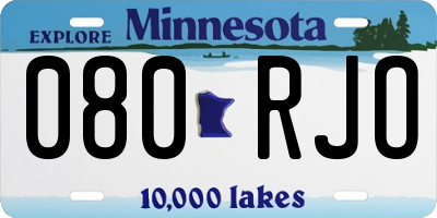 MN license plate 080RJO