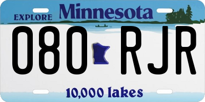MN license plate 080RJR