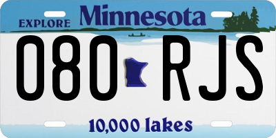 MN license plate 080RJS