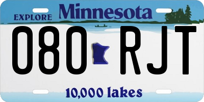 MN license plate 080RJT