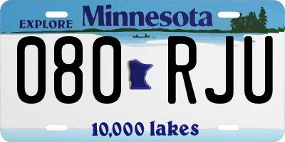 MN license plate 080RJU