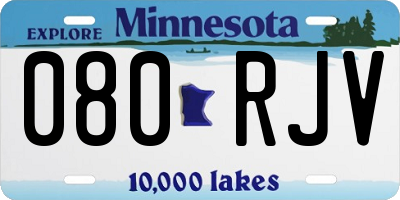 MN license plate 080RJV