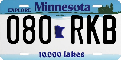 MN license plate 080RKB